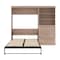 Bestar Pur Full Murphy Bed and Storage Unit with Drawers (95W) in rustic brown 26891-000009 - alternate 10
